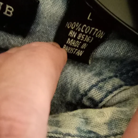 Ultra Club Men's Blue Jean Long Sleeve Button Down Shirt Sz Lg - Picture 2 of 12